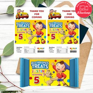 Noddy Rice Krispies Treats Template Printable Instant Download