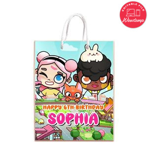 Avatar World Gift Bag Label Template Printable Instant Download