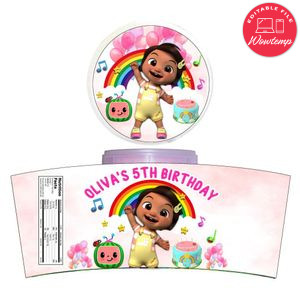 Nina Cocomelon Cotton Candy Label Template To Print At Home Instant Download