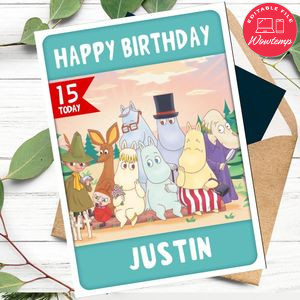 the moomins Personalized Birthday Card