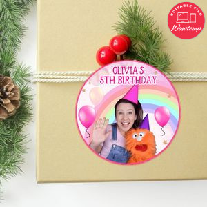 Ms. Rachel Circle Sticker Template Customizable To Print At Home Instant Download