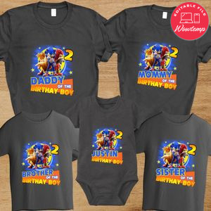 Sonic Boy Family Birthday Party PNG file template