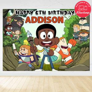 Craig of the Creek Birthday Backdrop Digital File Template Instant Download