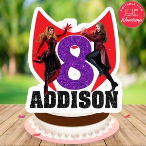 Wanda Maximoff Cake Topper Template Printable Instant Download