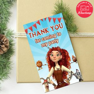 Yaga And The Book Of Spells Thank You Tag Customizable Template To Print At Home Instant Download