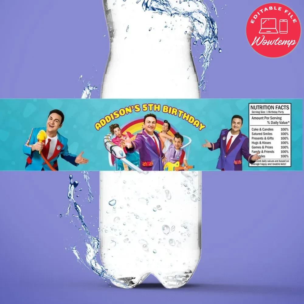 Junior express Birthday Water Bottle Label Template | Wowtemp