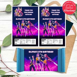 Kpop demon hunter Rice Krispies Treats Printable Instant Download