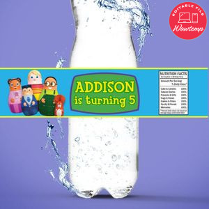 Higglytown heroes Birthday Water Bottle Label Template to Print at Home Instant Download