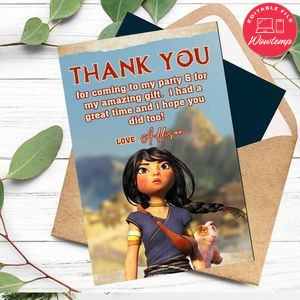 Kayara Thank You Card Customizable Template To Print At Home Instant Download