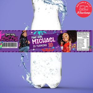 That Girl Lay Lay Water Bottle Label Template to Print at Home Instant Download