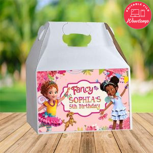 Fancy Nancy Gable Box Digital File Printable Instant Download