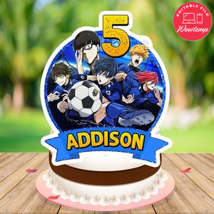 Blue lock Cake Topper Template Printable Instant Download