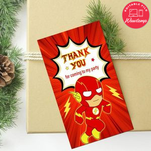 Flash Baby Thank You Tag Customizable Template To Print At Home Instant Download