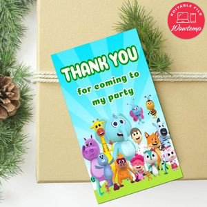 Reino Infantil Thank You Tag Customizable Template To Print At Home Instant Download