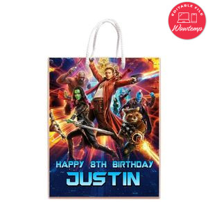 Amazing Guardians Of The Galaxy Gift Bag Label Template Printable Instant Download