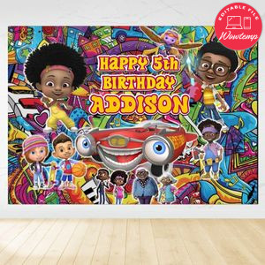 Motown magic Birthday Backdrop Digital File Template Instant Download