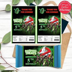 Ghostbusters Rice Krispies Treats Template Printable Instant Download