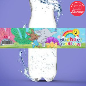Canticos Birthday Water Bottle Label Template to Print at Home Instant Download