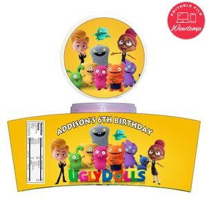 Ugly Dolls, Cotton Candy Label Template To Print At Home Instant Download