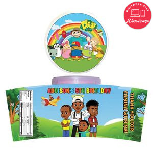 Didi And Friends Cotton Candy Label Template To Print At Home Instant Download