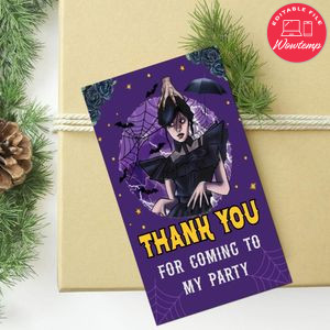 Wednesday Thank You Tag Customizable Template To Print At Home Instant Download