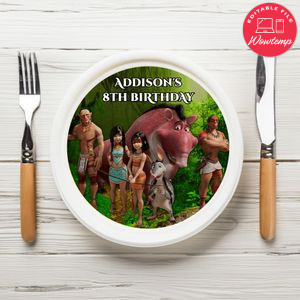 Ainbo Birthday Plate Template Customizable To Print At Home Instant Download