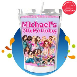 TOPModel Capri Sun Birthday Labels Digital File Printable Instant Download