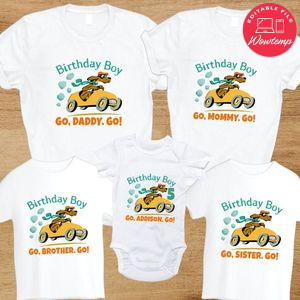 Noddy Family Birthday PNG file template