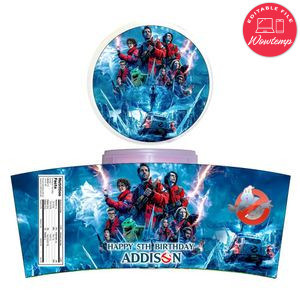 Ghostbusters: Frozen Empire Cotton Candy Label Template To Print At Home Instant Download