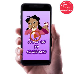 The proud family Birthday Video Invitation Digital Template Customizable Instant Download