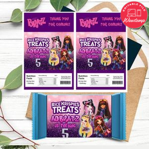 Bratz Rice Krispies Treats Template Printable Instant Download