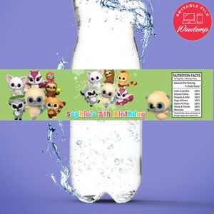 YooHoo to the Rescue Birthday Water Bottle Label Template to Print at Home Instant Download