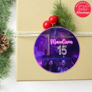 Euphoria Circle Sitcker Template Customizable To Print At Home Instant Download