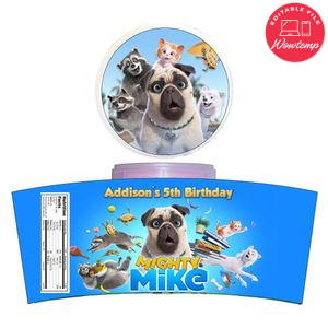Mighty Mike Cotton Candy Label Template To Print At Home Instant Download