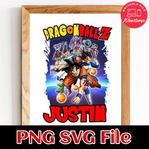 Dragon Ball Custom Name PNG file template