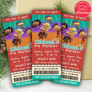 Team Zenko Go Ticket Invitation Customizable Template Instant Download