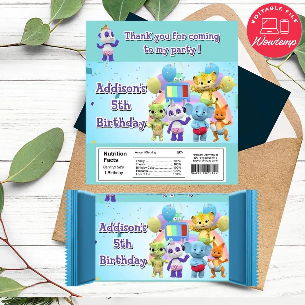 Word party Candy bar Label Customizable Template DIY | Wowtemp