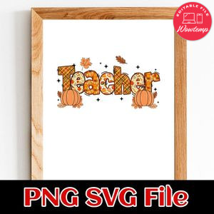 Teacher Fall Customer request PNG file template