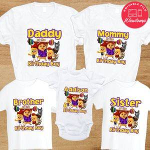 Chicken squad Family Birthday PNG file template