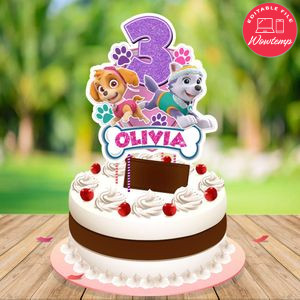Skye And Everest Cake Topper Template Printable Instant Download