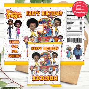 Motown magic Birthday Party Chip Bag Digital File Printable Instant Download