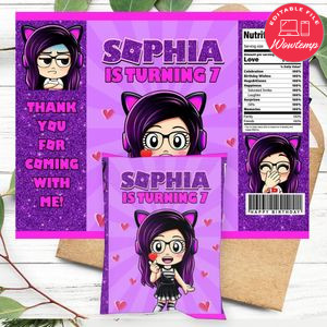 Kori juega Birthday Chip Bag Digital File Printable Instant Download