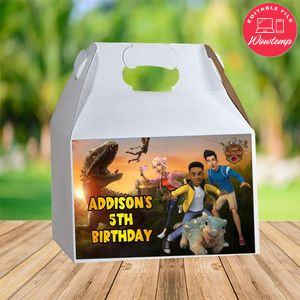 Jurassic World Camp Cretaceous Gable Box Digital File Printable Instant Download