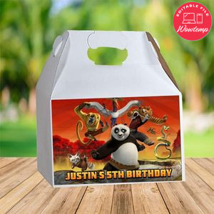 Kung Fu Panda Gable Box Digital File Printable Instant Download