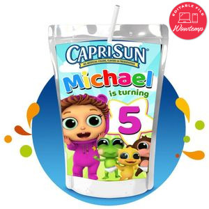 Baby joy joy Capri Sun Birthday Labels Digital File Printable Instant Download