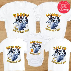 Happy Feet Family Birthday T-Shirt