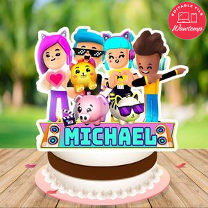 PK XD Birthday Cake Topper Template Printable Instant Download