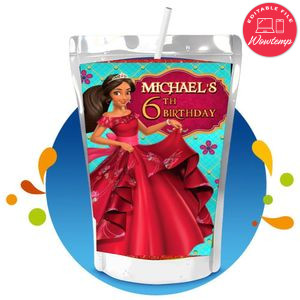 Elena of Avalor Capri Sun Birthday Labels Digital File Printable Instant Download
