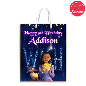Wish Disney Gift Bag Label Template Printable Instant Download