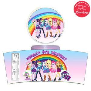 Equestria Girls Cotton Candy Label Template To Print At Home Instant Download